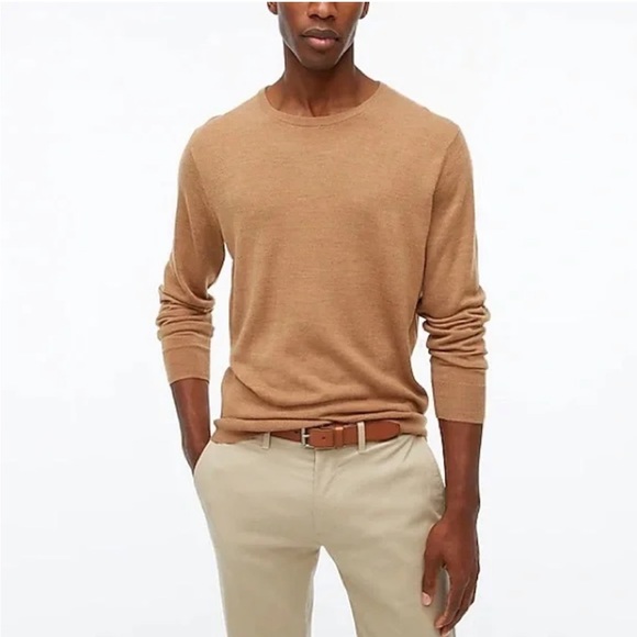 J. Crew Other - 🆕 J. CREW Men's Merino Wool Blend Crewneck Sweater - Heather Camel